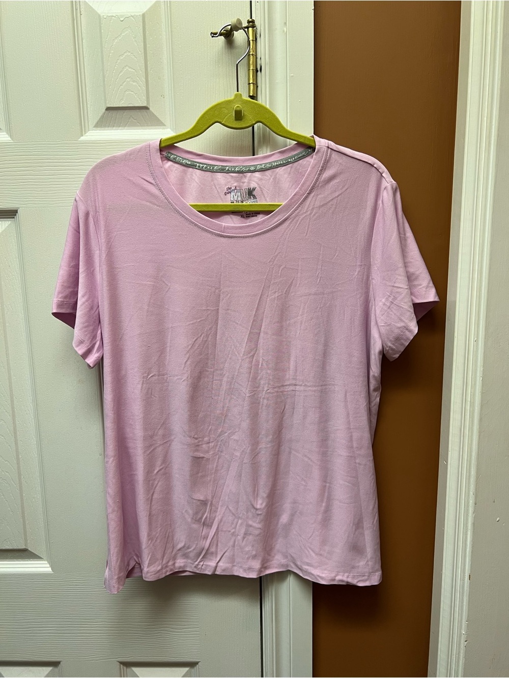 Muk Luks Light Pink Short Sleeve Crewneck Tee